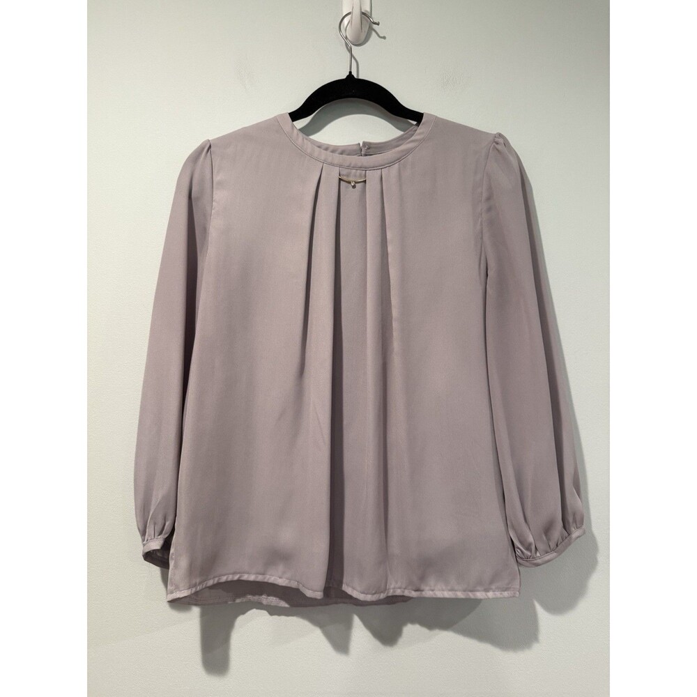 Japanese Brand Top Women Medium Lt Purple Workwear Career Office Business Travel